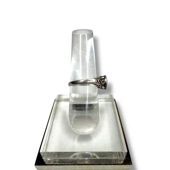 Sterling Silver Malachite Ring Size 5 - Picture 3 of 8